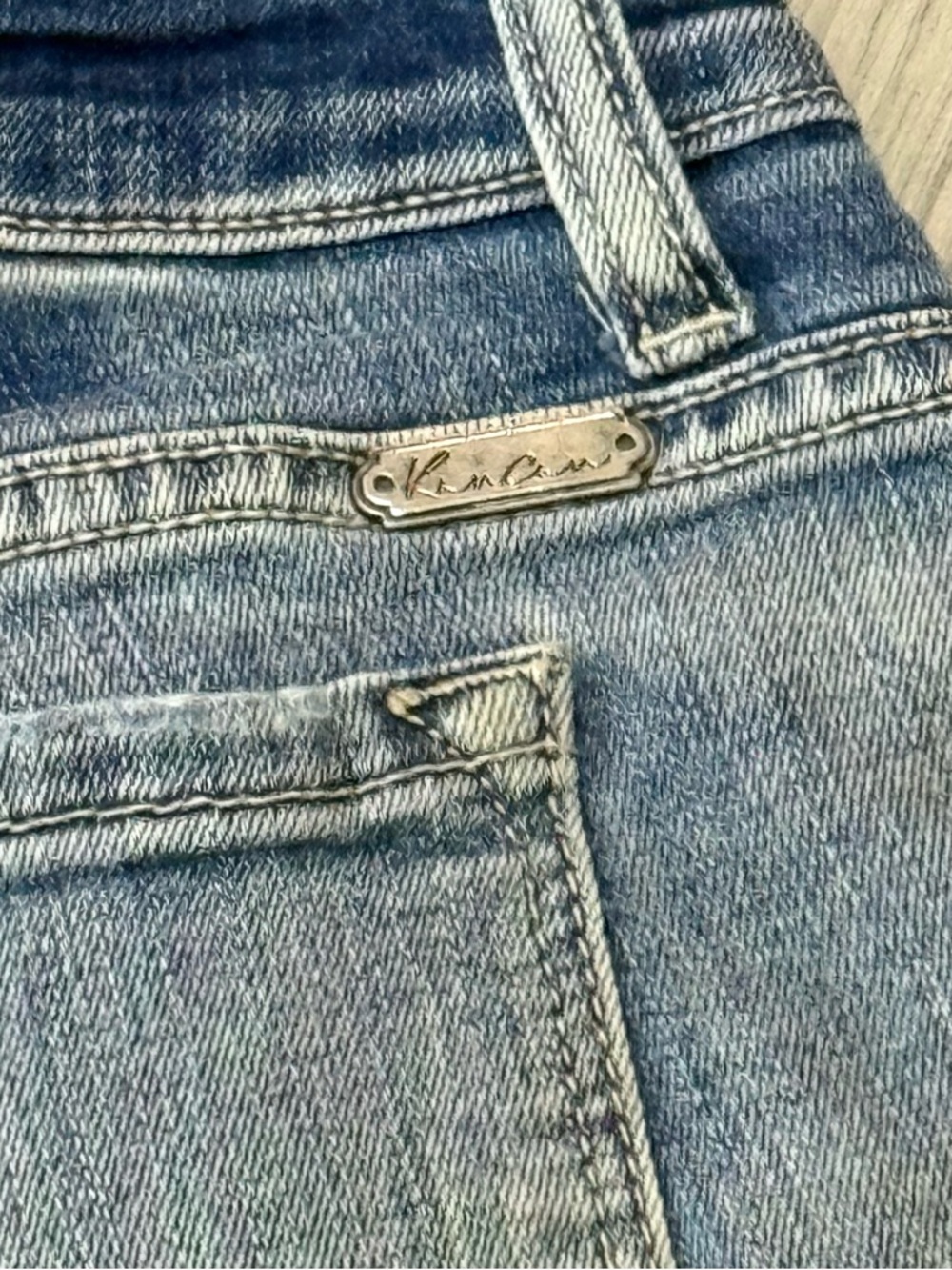 KanCan Distressed Light Blue Jean Shorts - Picture 8 of 9